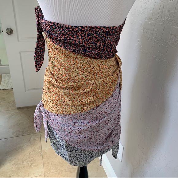 NWOT Shein medium sun dress strapless - Picture 5 of 9